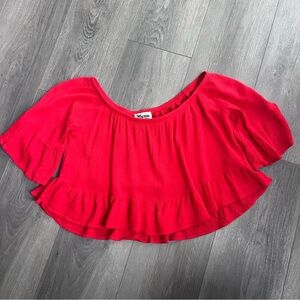 Show Me Your MuMu Bright Red Crop Top